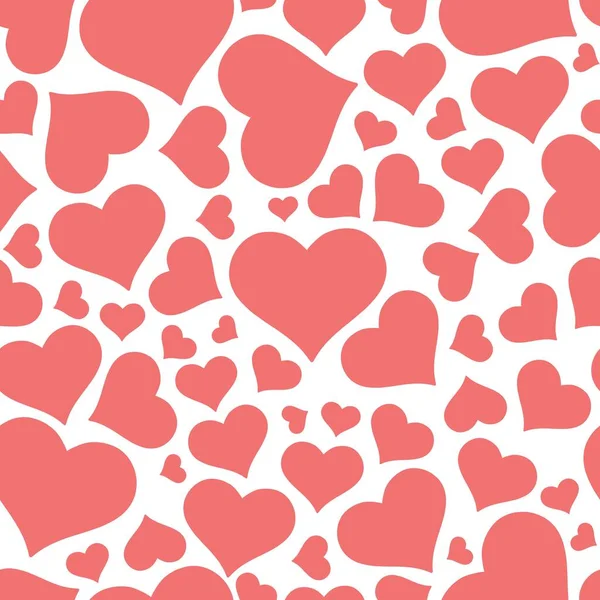 Herzmuster Vektor Herzen Textur Pinkfarbenes Nahtloses Herzmuster — Stockvektor