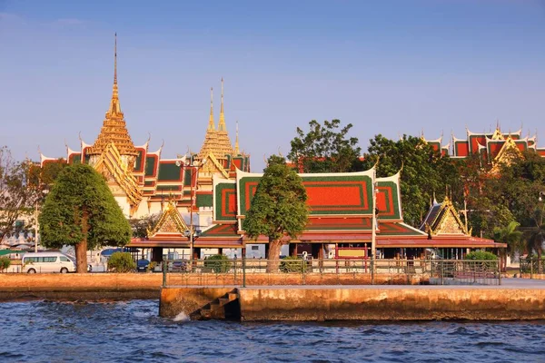 Таїланд Пам Ятник Великий Палац Бангкоку Таїланд Який Видно Річки — стокове фото
