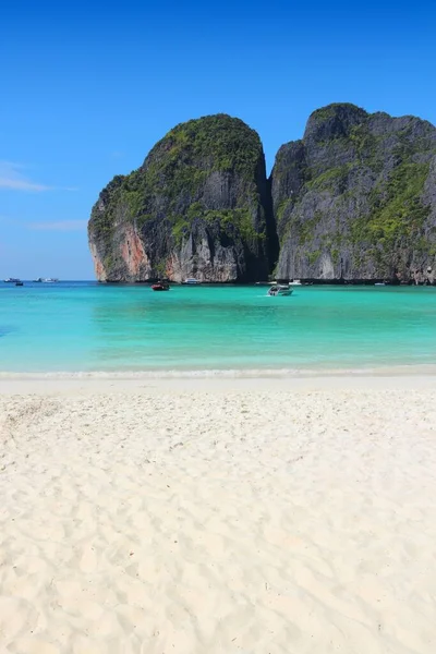 Maya Bay Beach Thailand Landschap Thai Marine Nationaal Parklandschap Phi — Stockfoto