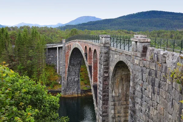 Skodje Bridge Skodjebru Ponte Che Attraversa Skodjestraumen Nel Comune Alesund — Foto Stock