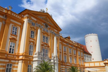 Avusturya 'daki Melk Abbey. Barok Benedikt Manastırı. Almanca Stift Melk.