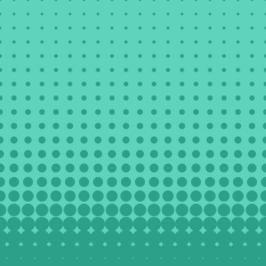Halftone dot retro background. Turquoise mint green half tone gradient vector pattern.