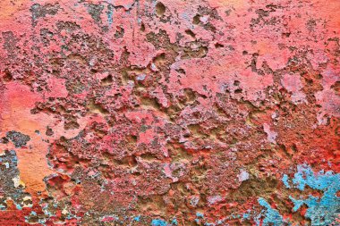 Grungy rough background. Distressed colorful concrete wall retro texture. Hi res background.