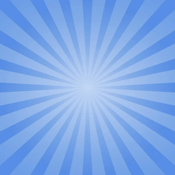 Sunburst Background Vector Sunburst Blue Concentric Beams Pattern Radial Rays — Stock Vector