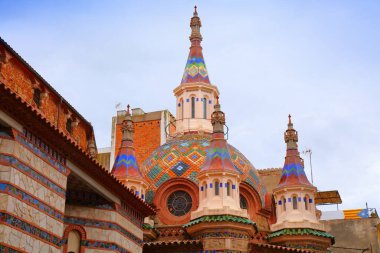 Lloret de Mar town in Spain. Modernist church of Saint Roma, dating back to 1917.