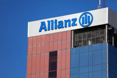 BARCELONA, SPAIN - OCTOBER 8, 2021: Allianz office building in Barcelona, Spain. Allianz is a German financial services and insurance company.
