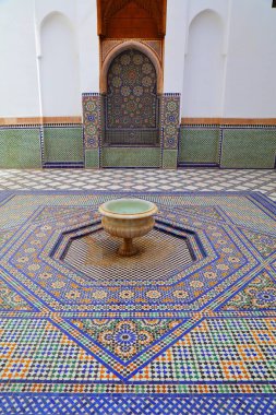 Fas 'ta Marakeş şehir simgesi. Dar Si Said tarihi sarayı.