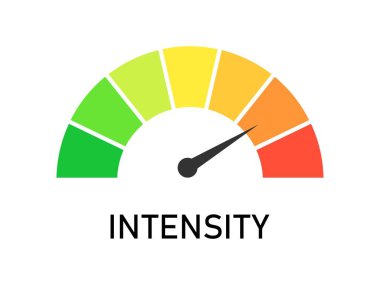 Intensity meter. Intensity level concept for your project. Isolated vector object illustration. clipart