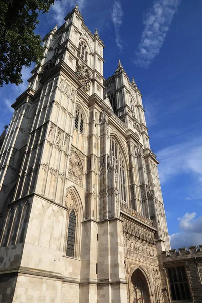 Westminster Abbey Fassade Wahrzeichen London Gotische Abteikirche Der City Westminster — Stockfoto