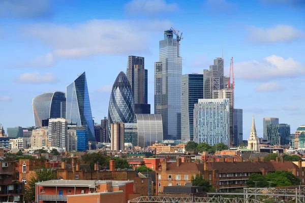 Skyline Cidade Londres Com Edifícios Escritórios Modernos — Fotografia de Stock