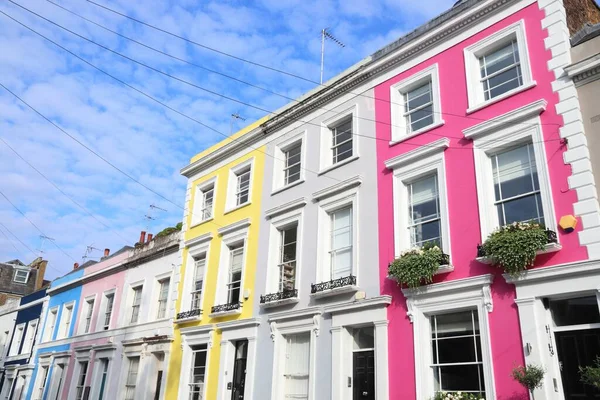 Notting Hill London Colorful Residential Neighborhood Architecture — Stock Photo, Image