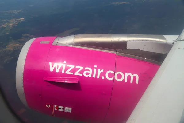Wroclaw Poland July 2019 Wizz Air Airbus A320 Flying Poland — Stock Photo, Image