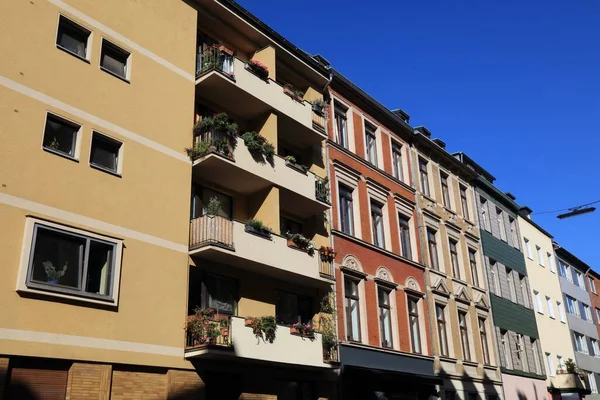 Keulen Duitsland Oude Residentiële Straat Uitzicht Wijk Pantaleons Viertel Van — Stockfoto