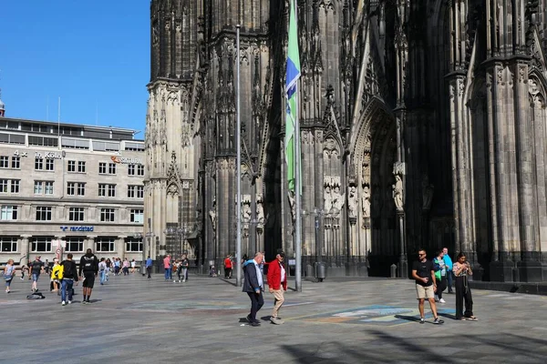 Cologne Germany September 2020 Люди Відвідують Собор Центрі Кельна Німеччина — стокове фото