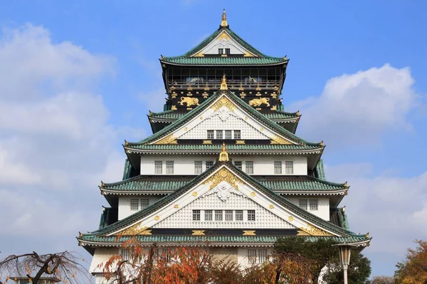 Японский Памятник Архитектуры Замок Осака Япония Японский Замок — стоковое фото