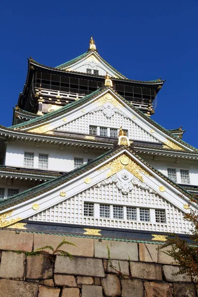 Japon Mimari Simgesi Osaka Kalesi Japonya Japon Kalesi — Stok fotoğraf