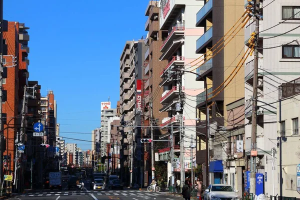 2016年12月2日 Asakusa区街道 东京是日本的首都 780万人居住在市区 — 图库照片