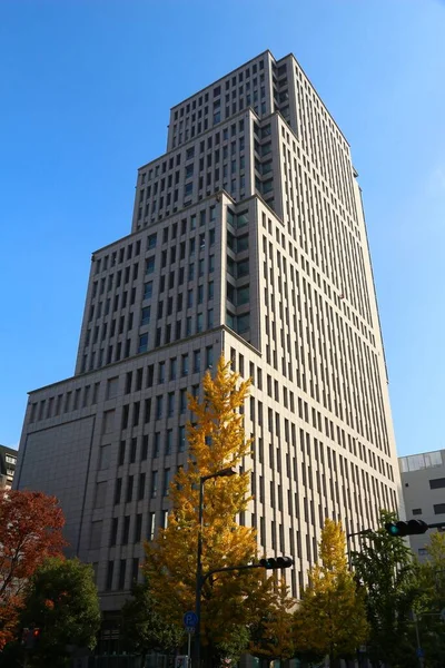 Osaka Japan Listopad 2016 Budynek Chuo Odori Dzielnicy Tokiwamachi Osace — Zdjęcie stockowe