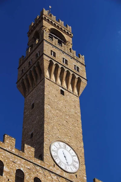 Palazzo Vecchio Florencji Stare Miasto Architektury Romańskiej Toskanii Włochy — Zdjęcie stockowe