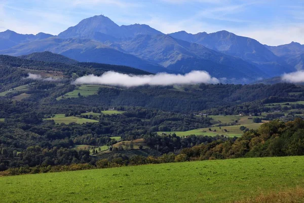 Francia Pireneusok Tájképe Pic Midi Bigorre Csúcs Franciaországban — Stock Fotó