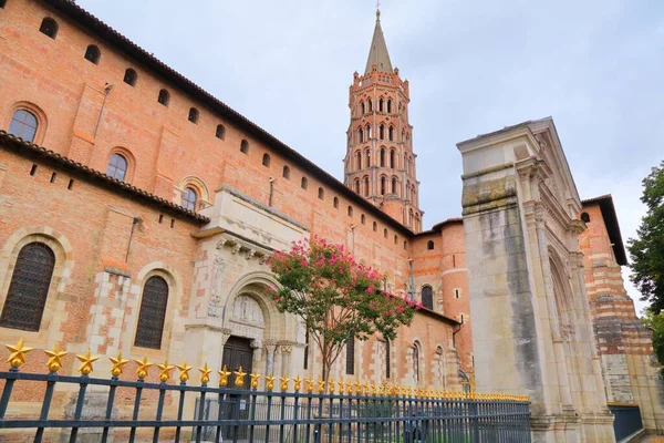 Basiliek Van Saint Sernin Toulouse Frankrijk Romaanse Kerk Een Bedevaartsoord — Stockfoto
