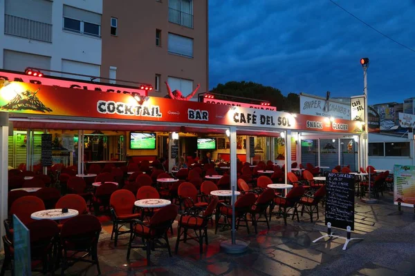 Cap Agde France Octobre 2021 Café Soir Bar Cocktails Vue — Photo