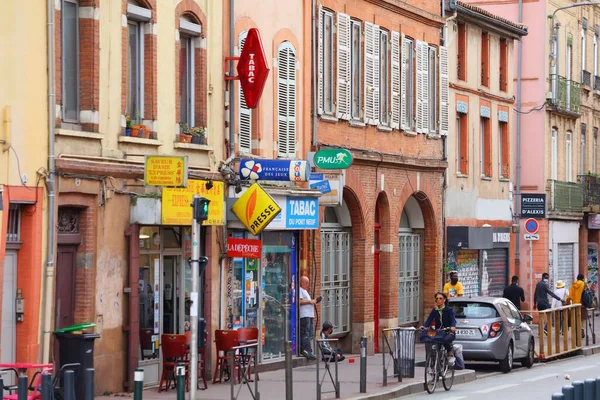 Toulouse France September 2021 People Visit Toulouse City Cyprien District — Stock Photo, Image