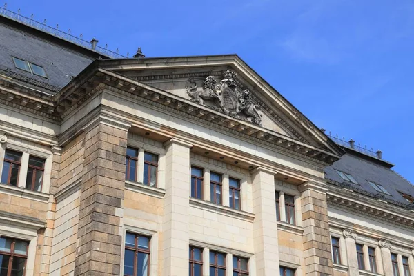 Dresden Deutschland Staatliches Verwaltungsgebäude Sächsisches Staatsministerium Der Finanzen — Stockfoto