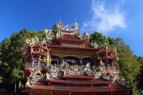 Tempio Alishan Shouzhen Punto Riferimento Taiwan Nel Parco Ricreativo Della — Foto Stock