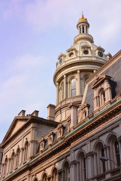 Ratusz Baltimore Maryland Budynek Lokalnego Rządu Drugi Styl Architektury Imperium — Zdjęcie stockowe