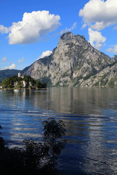 Traunsee Horské Jezero Rakouských Alpách Rakouská Krajina Oblasti Salzkammergut Traunkirchen — Stock fotografie