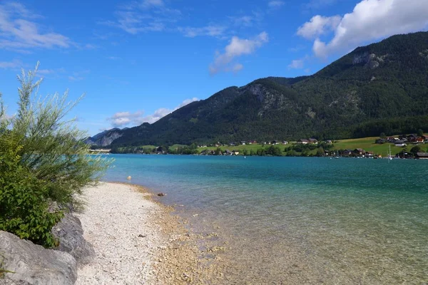 Wolfgangsee Mountain Lake Austrian Alps Austria Landscape Salzkammergut Region — Stock fotografie