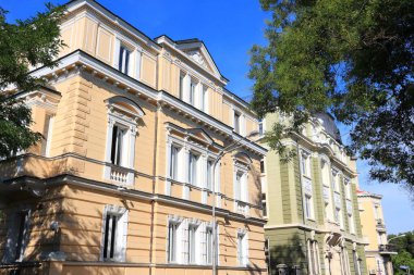 Bulgaristan 'ın başkenti Sofya' da sokak manzarası.