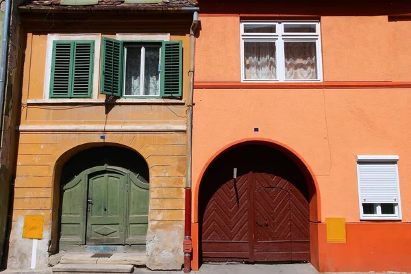 Sibiu Ville Roumanie Vue Colorée Sur Rue — Photo
