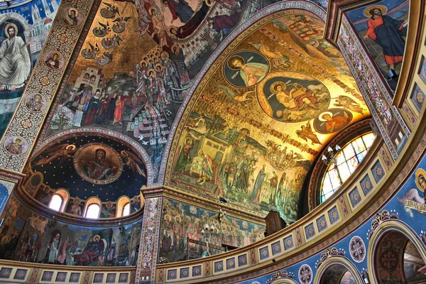 Sibiu Rumunsko Srpna 2012 Interiér Ortodoxní Katedrály Nejsvětější Trojice Rumunské — Stock fotografie