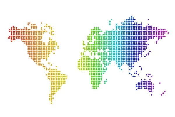 Lgbt Rainbow World Map Lgbtq Concept Vector World Map — Διανυσματικό Αρχείο