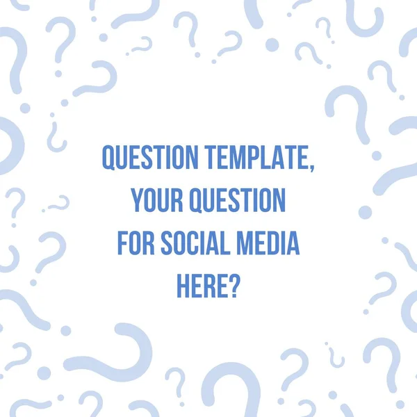Template Voor Vragen Sociale Media Vierkante Samenstelling Enquête Quiz Ontwerp — Stockvector