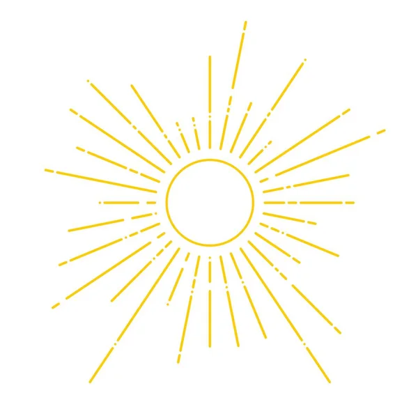 stock vector Sun vector. Simple sunrays illustration. Sunny weather symbol sunburst.