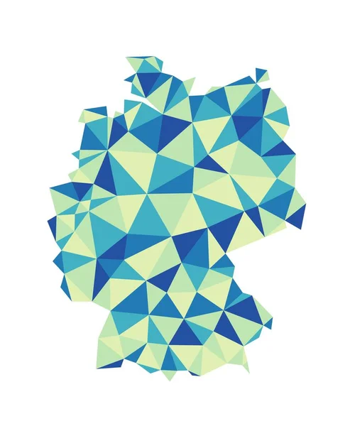 Γερμανικός Χάρτης Πολυγώνων Χαμηλό Πολυ Μοντέρνο Στυλ Διανυσματικός Χάρτης Της — Διανυσματικό Αρχείο
