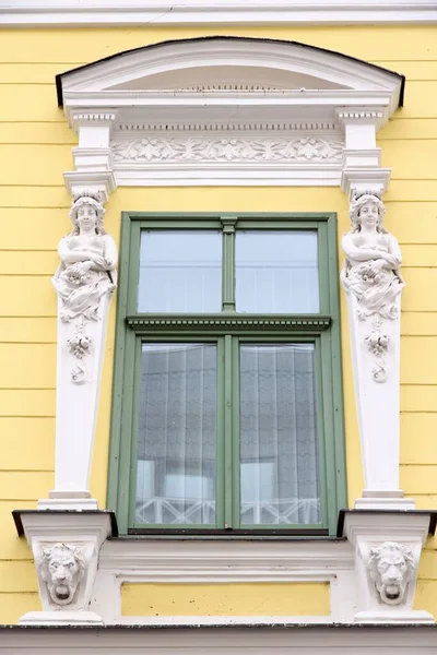 Nyiregyhaza Maďarsko Staré Město Architektura Funkce Dekorativní Okno — Stock fotografie