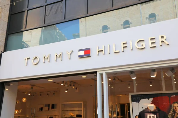 Иерусалим Израиль Октября 2022 Магазин Одежды Tommy Hilfiger Торговом Районе — стоковое фото