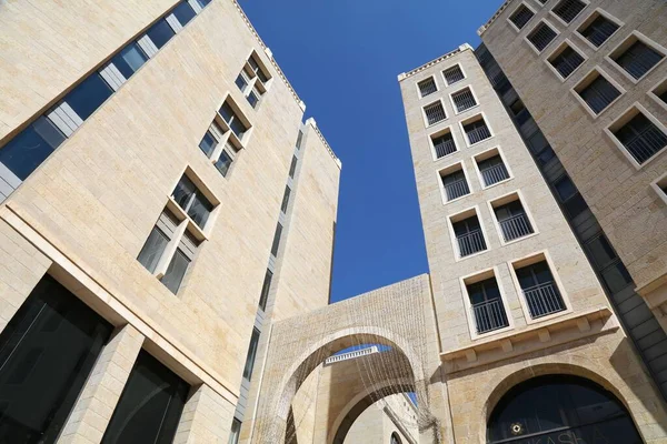 Jerusalem Israel Octubre 2022 Edificios Área Remodelada Zona Comercial Avenida —  Fotos de Stock