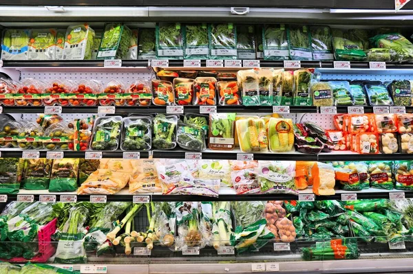 Tel Aviv Israel November 2022 Vegetabiliska Priser Generisk Livsmedelsbutik Kylskåp — Stockfoto