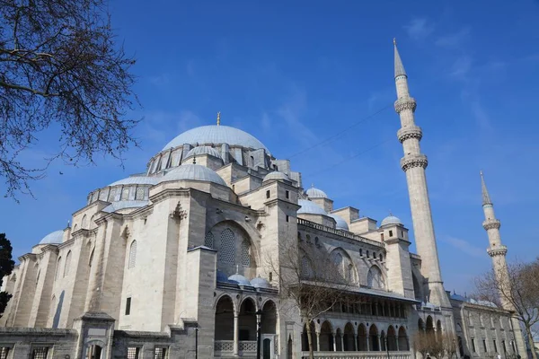 Suleymaniye Mosque in Istanbul, Turkey. Landmark also known as the Mosque of Suleiman the Magnificent.