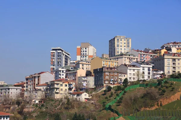 Kagithane Distrito Estambul Turquía Barrio Residencial Hillside —  Fotos de Stock