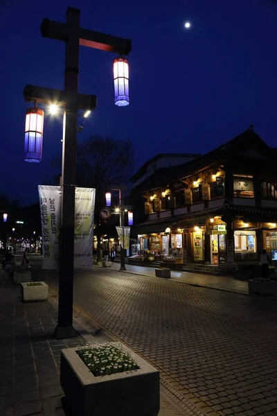 Чонджу Южная Корея Апреля 2023 Года Вечерний Вид Деревню Чонджу — стоковое фото