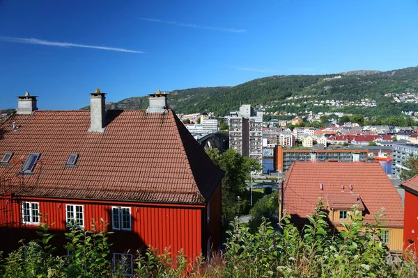Берген Норвегия Жилые Районы Бергена Лаксеваг Дамсгард — стоковое фото