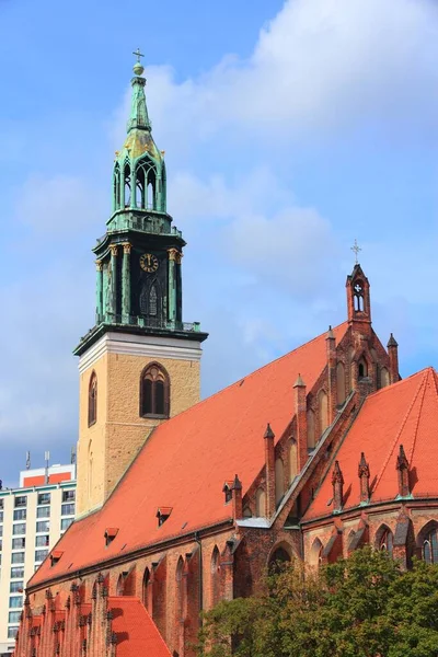 Εκκλησία Της Αγίας Μαρίας Στο Βερολίνο Γερμανία Θρησκευτική Αρχιτεκτονική — Φωτογραφία Αρχείου