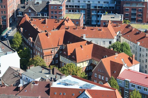 Гамбург Германия Вид Воздуха Район Нойштадт — стоковое фото