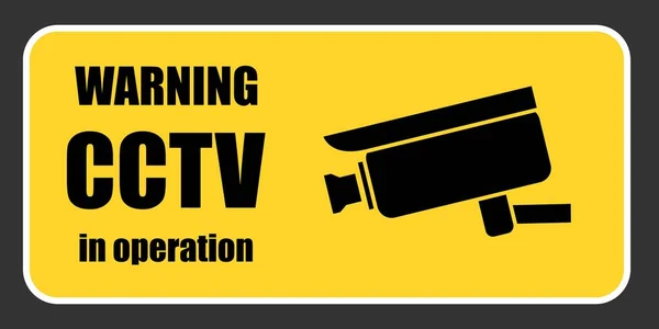 Videoüberwachung Betrieb Warnschild Vektor Aufkleber Design Für Überwachungskamera Warnung — Stockvektor